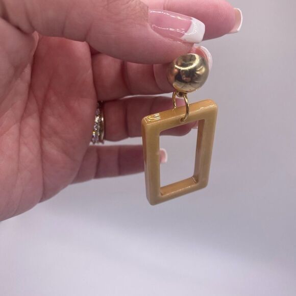 4/$20 Lia Sophia Rectangle Drop Earrings - Picture 4 of 4